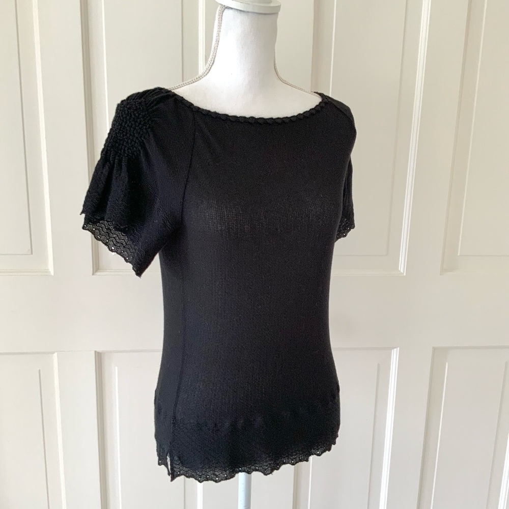 Yves Saint Laurent black short sleeve top S